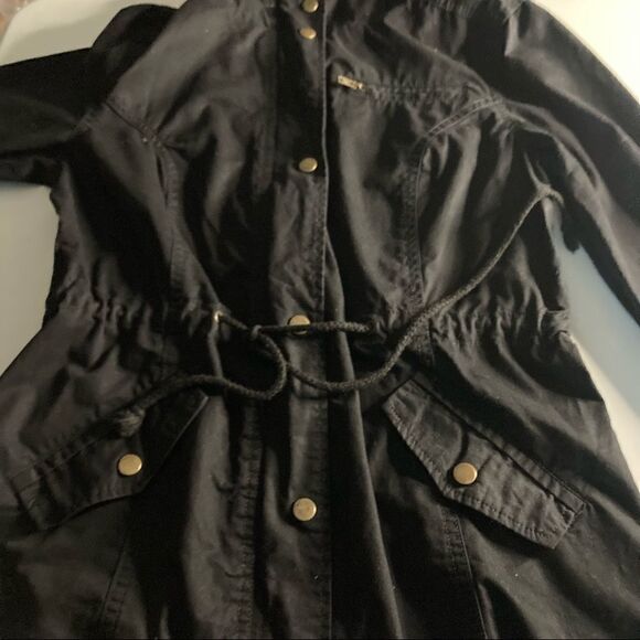 FOREVER 21 Women’s Hooded Jacket Black Size Medium - Picture 9 of 10